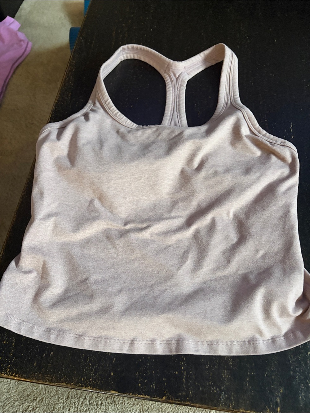 Prana Women's Light Beige Racerback built in bra top.
